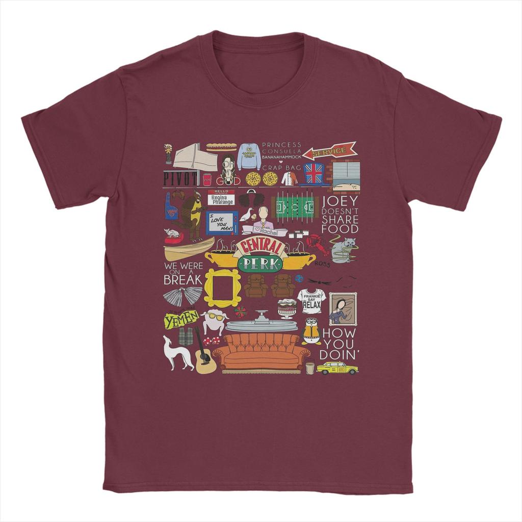 Hipster Funny Friends TV Show T-Shirt for Men Round Collar Cotton T Shirts  Short Sleeve Tees Birthday Gift Clothing