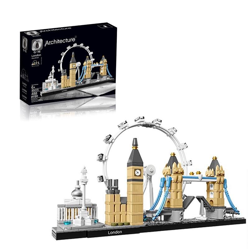 London Skyline Architecture Building Set With Tower Bridge Detailed Model With Collectible Booklet 488pcs