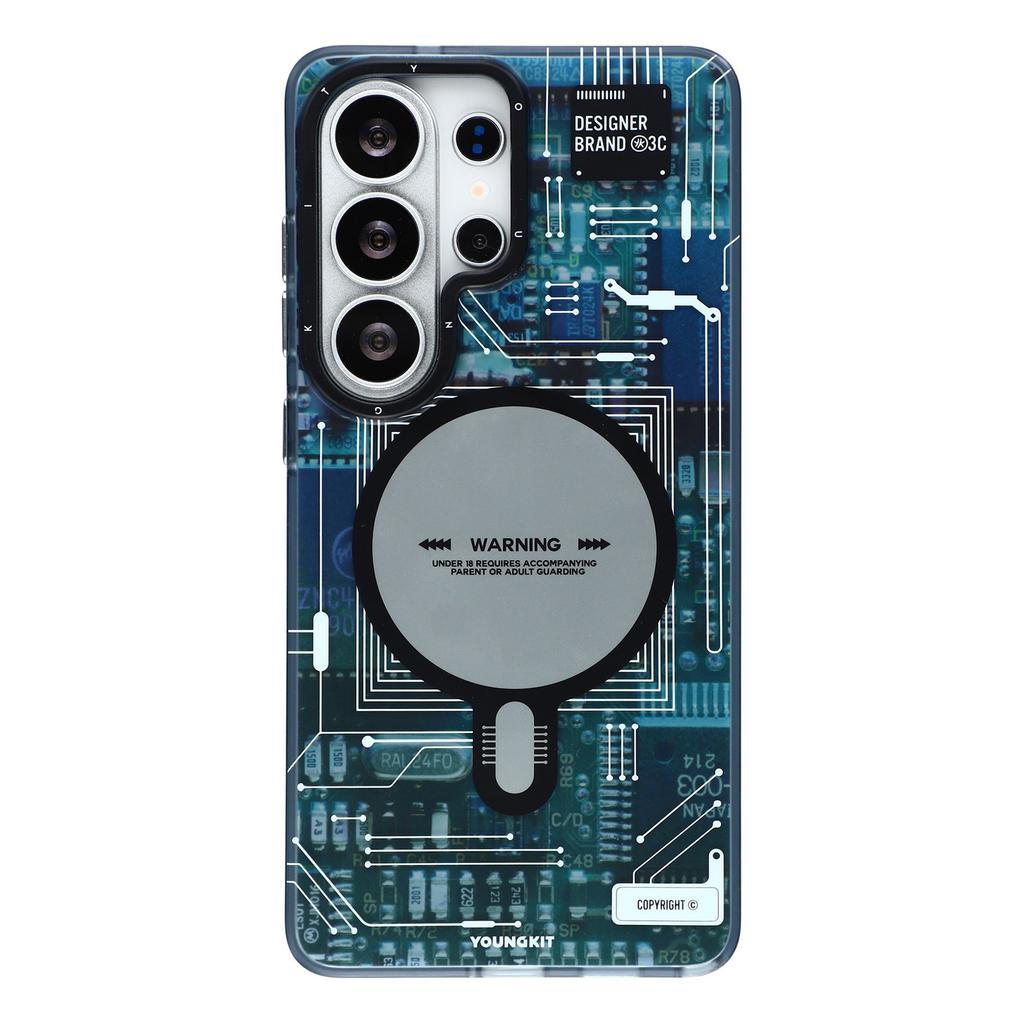 YOUNGKIT Technology Series for Samsung Galaxy S26 Ultra Magnetic Case Hard PC IMD Phone Cover