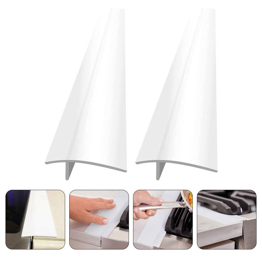 2Pcs Silicone Stove Guard Kitchen Seal Slit Filler Flexible Heat Resistant Gaps Covers Protector Cover Oven Side Stove Guard