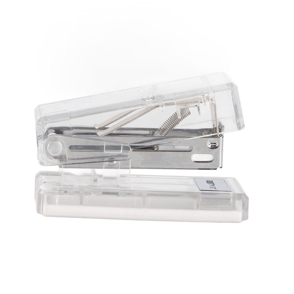 Transparent Desk Stapler Effort Saving Clr Desk Stapler with 1000pcs Staple for School Home