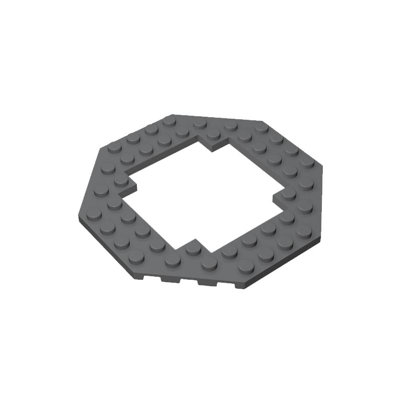 

6pcs MOC 6063 small particle puzzle building block parts octagonal hollow board DIY children s toy gift 6pcs темно-серого
