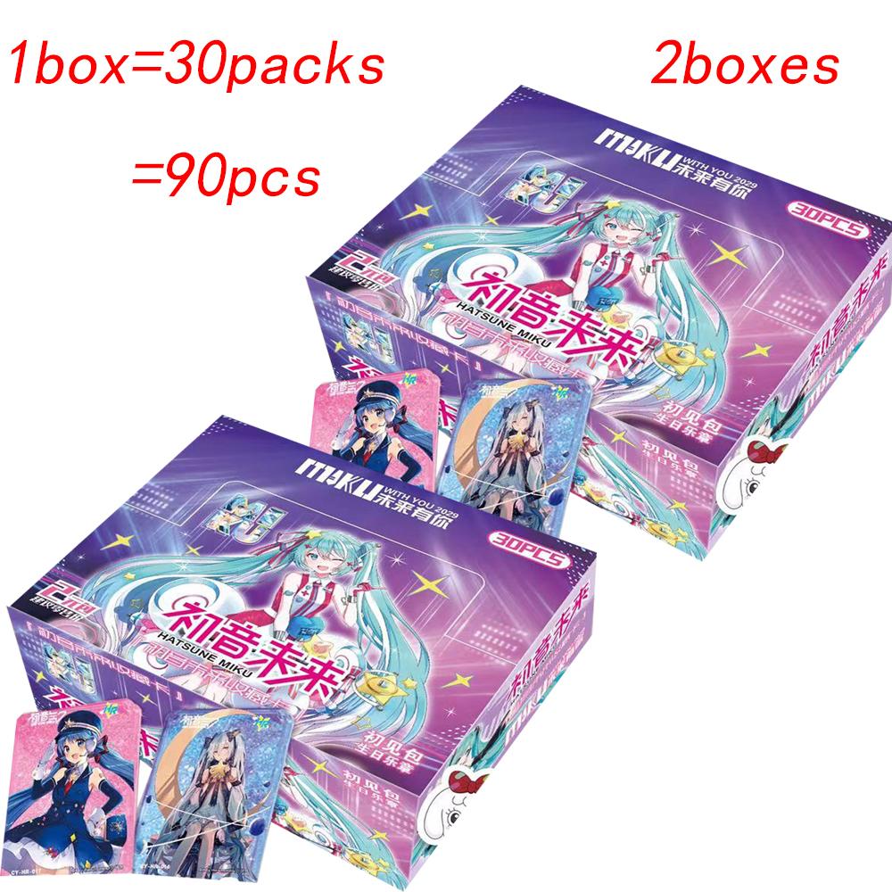 Genuine Hatsune Miku Collection Cards for Fans Deeply Loved Japanese Virtual Singer Lovely Qversion Card Deluxe Edition Gifts