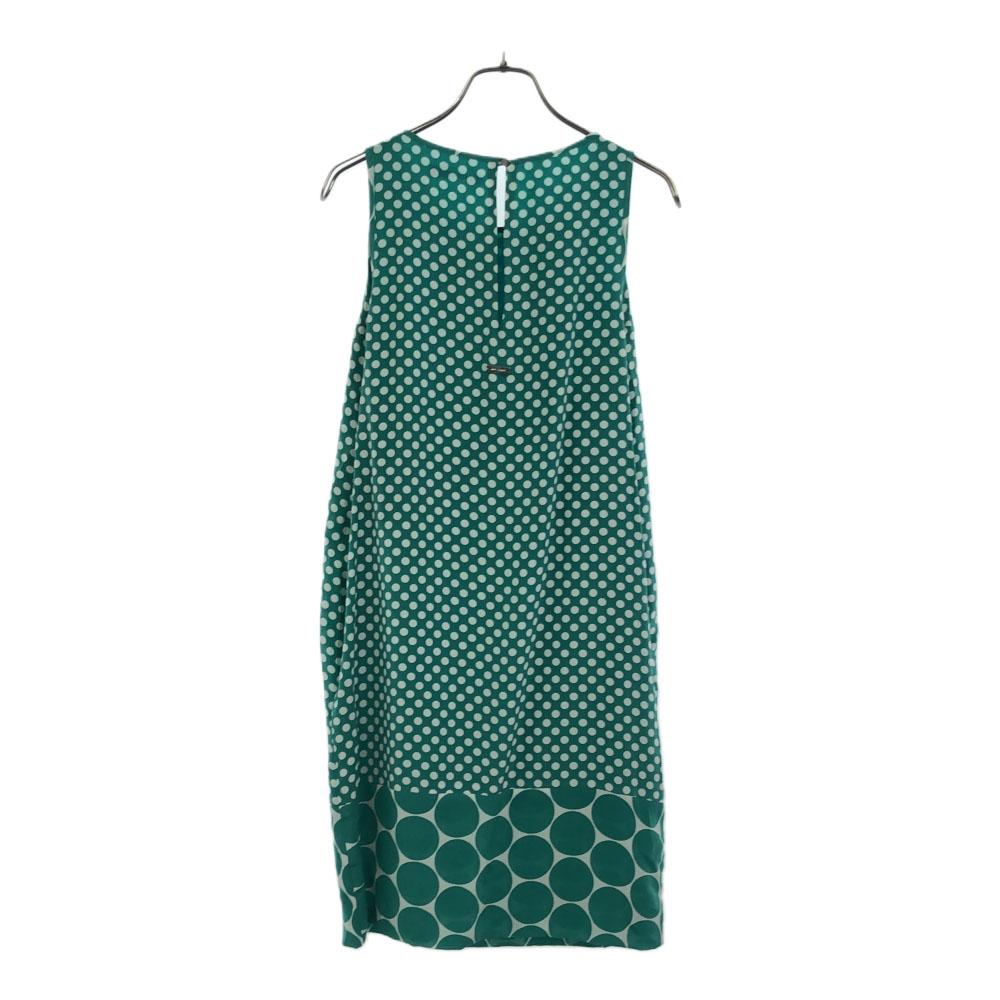 MARELLA SPORT Dot Pattern No Sleeve One Piece Green System Women Used