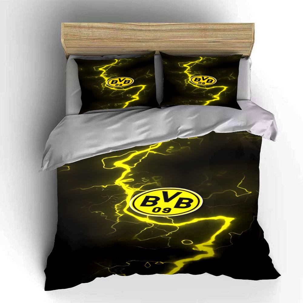 Yellow lightning, BVB logo. Bedding sets Duvet cover sets Duvet covers Pillowcases(1 * Duvet Cover 2 * Pillowcases without duvet insert)