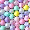 50-Piece 20MM Spring Color Acrylic Resin Bead Set: Mixed Colors & Styles for Chunky Beading