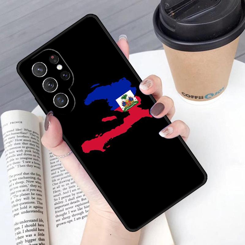 Haiti Haitian Flag phone case Cover For Samsung Galaxy S24 S25 Ultra S21 S22 Ultra S10E Note 10 Plus Note 20 FE S23