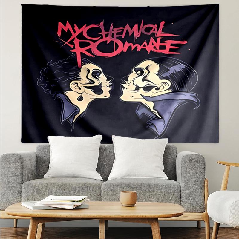 My Chemical Romance Tapestry for Bedroom Aesthetic Classroom Tapestries Wall Hanging for Living Room Dorm Office,Ideal Creative Gift