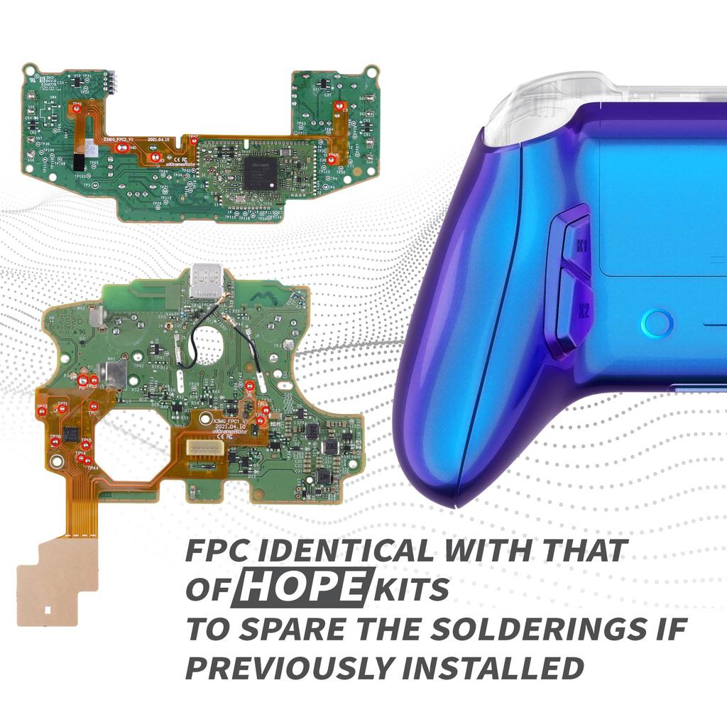 EXtremeRate Redesigned Back Button Remap Kit für Xbox Core 1914 Controller und Victor X Remap Kit für Xbox Series Controller Nicht Lila S/X