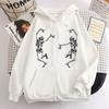 Women's Hooded Zip Up Loose Fit Long Sleeve Printed Butterfly Casual Cardigan Sweatshirt Jacket