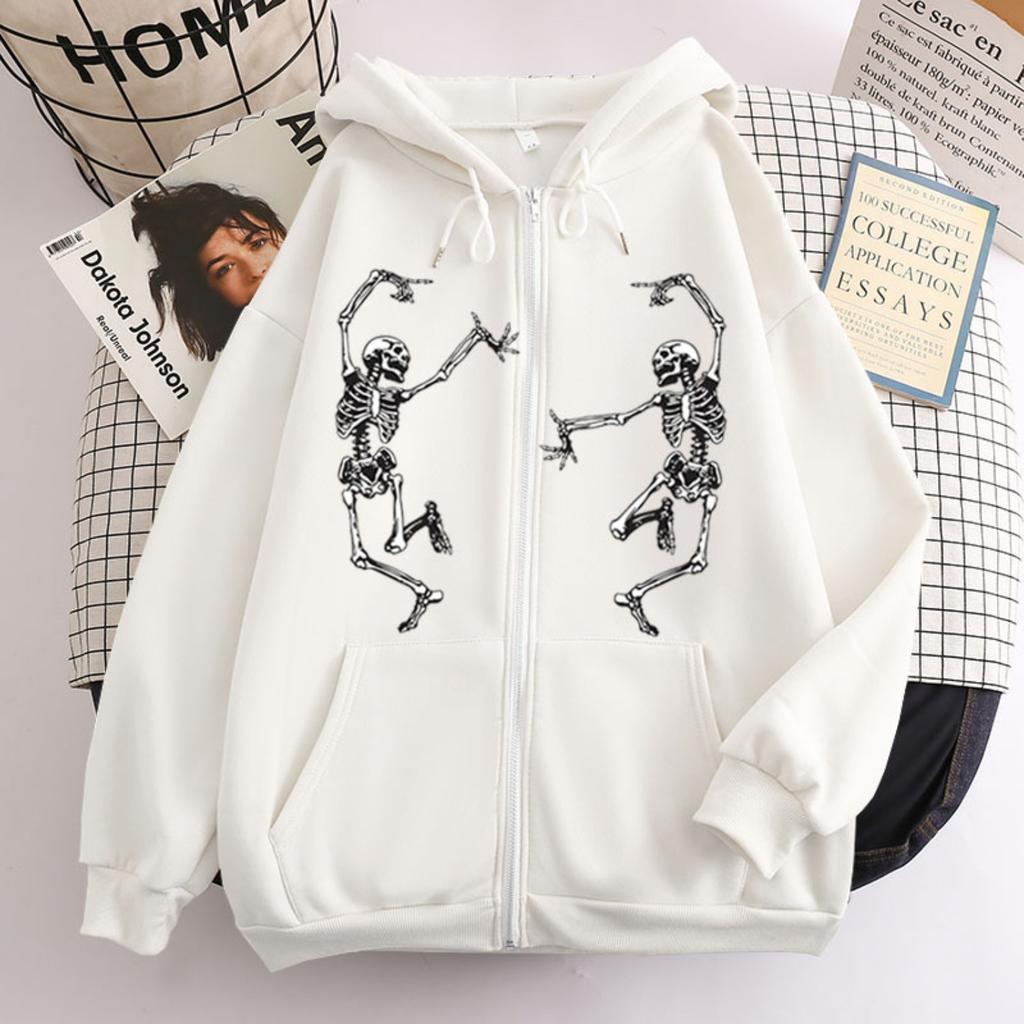 Women's Hooded Zip Up Loose Fit Long Sleeve Printed Butterfly Casual Cardigan Sweatshirt Jacket