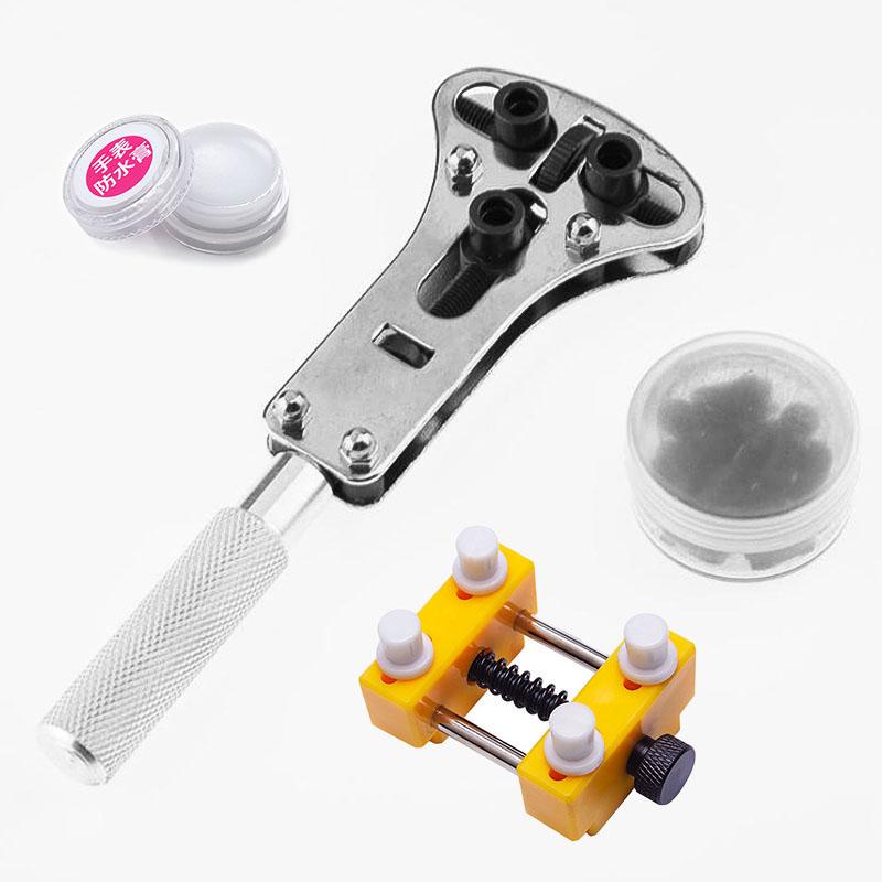 4pcs Adjustable Screw Back Remover Wrench Steel Watch Case Opener Three Jaw Open Cover Tool Bottom Opener Watch Repair Tools Kit
