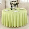 Solid Round Polyester Tablecloth for Wedding Banquet Birthday Party Holiday Celebration Hotel Event Decoration