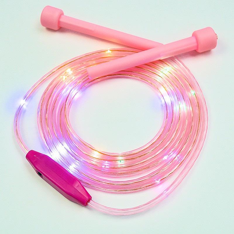 Children's LED Light-Up Jump Rope with Colorful Flashing Strip for Night Use
