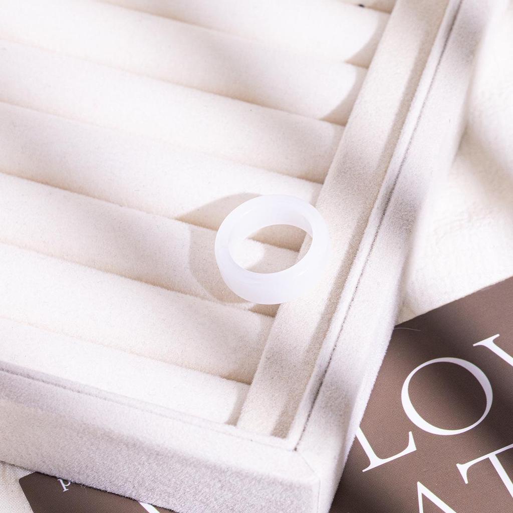 Sada prstenů z pryskyřice a acetátu v mixu barev, kulatý a čtvercový, pro ženy