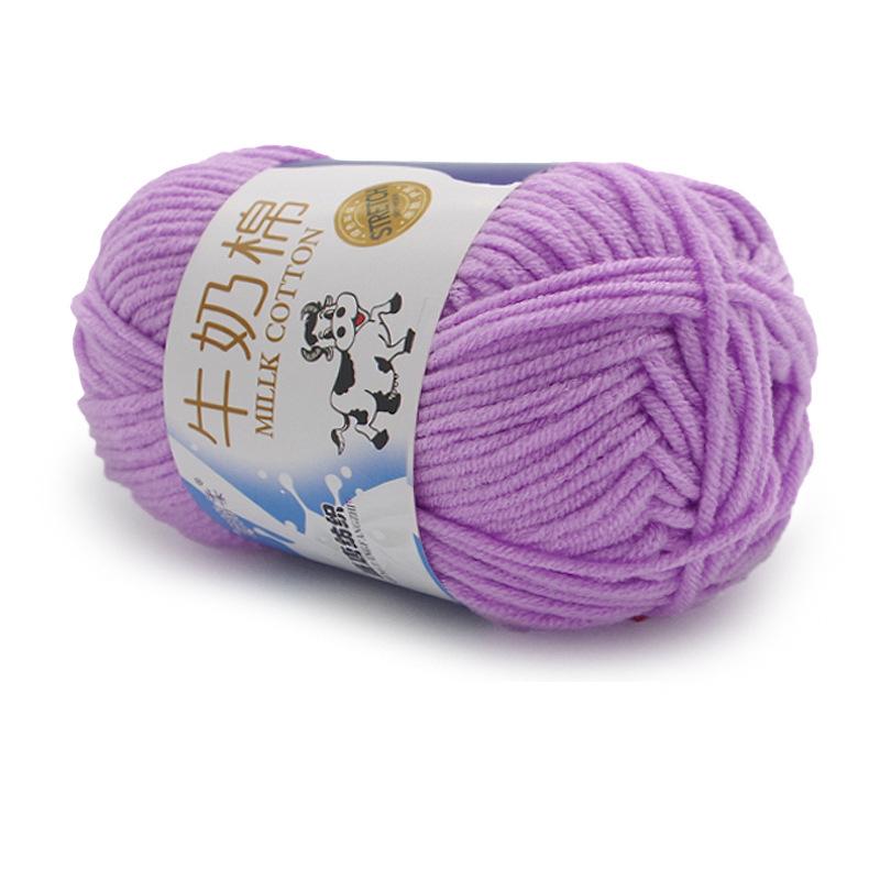 1Pc 50g Crocheting Milk Cotton Yarn Hand Knitting Sweater Blanket Hat Threads Crochet Amigurumi Bag Line 95m