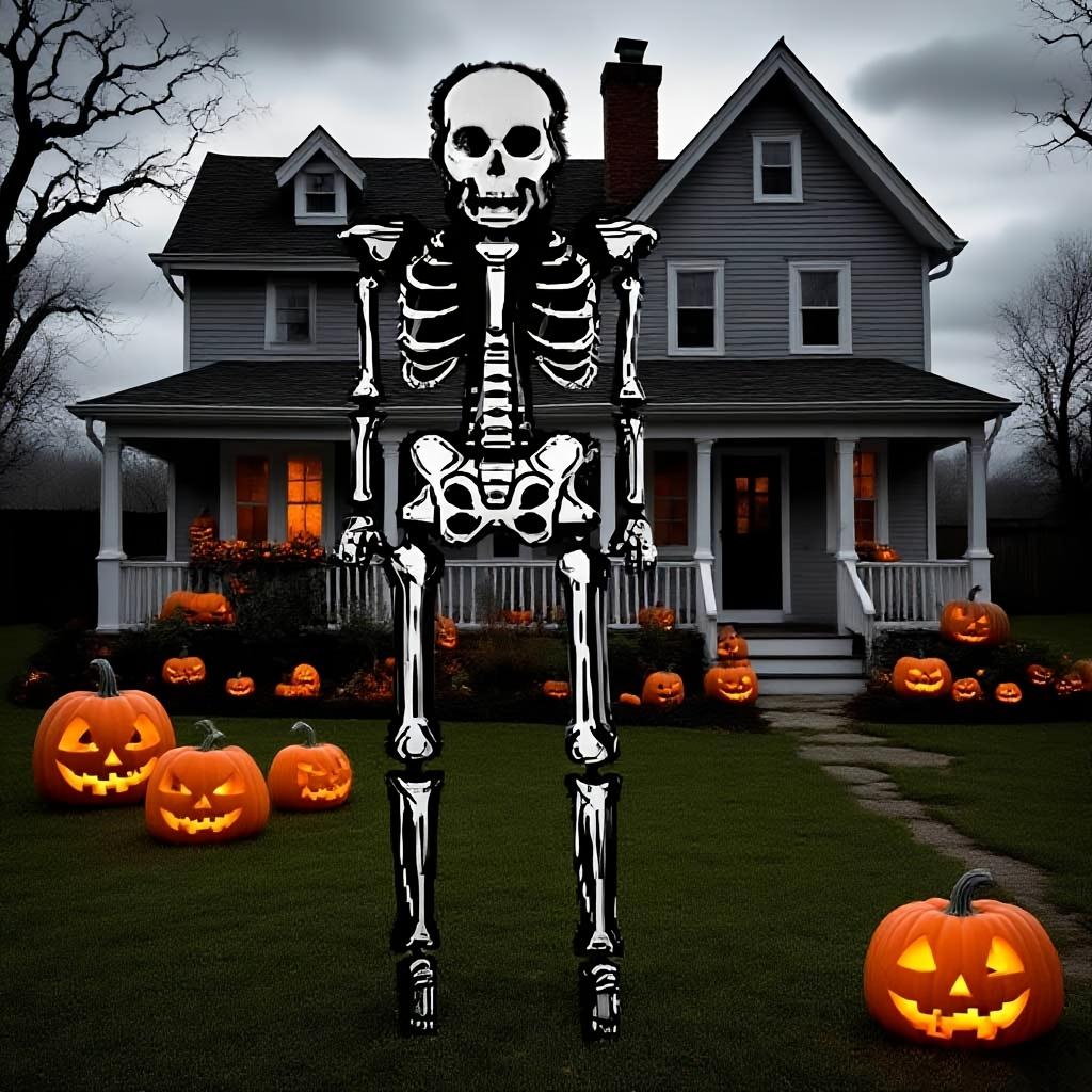 

Halloween Skull Balloons Day of the Dead Skeleton Man Ghost Theme Balloon Set for Halloween Party Decorations