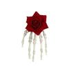 Skeleton Ghost Claw Hair Clip Flower Halloween Headwear Skeleton Hand Rose Hairpin  Children