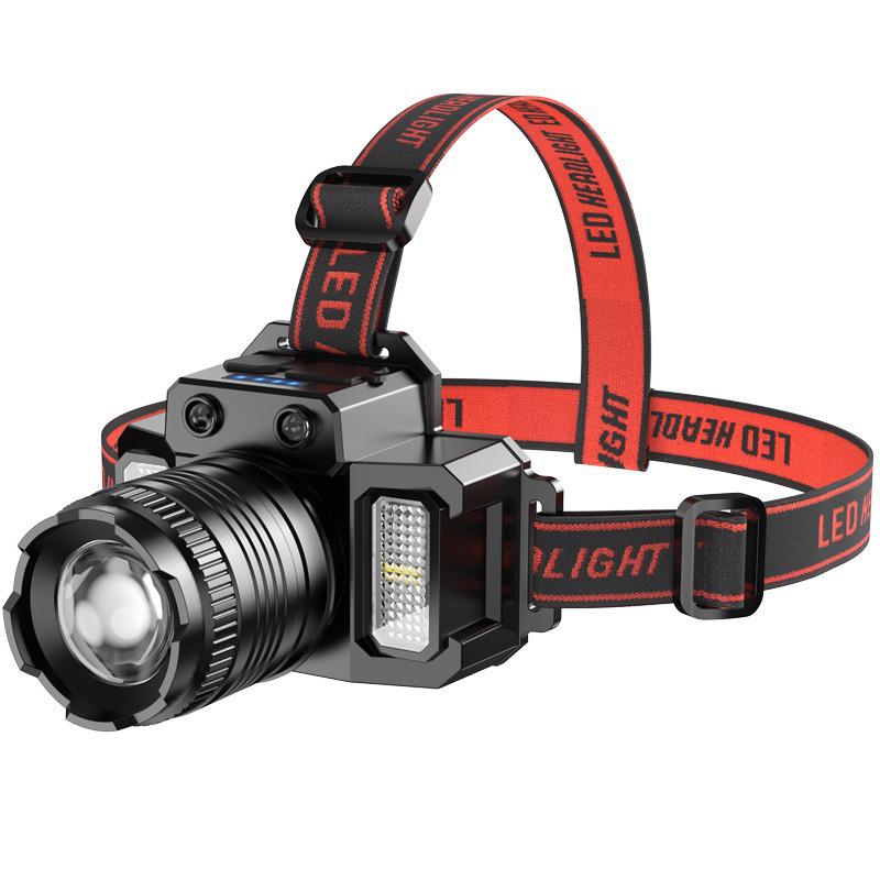 Cross-Border LED Headlamp: Long-Lasting, Rotatable Zoom, Multifunctional for Outdoor Fishing & Emergencies.