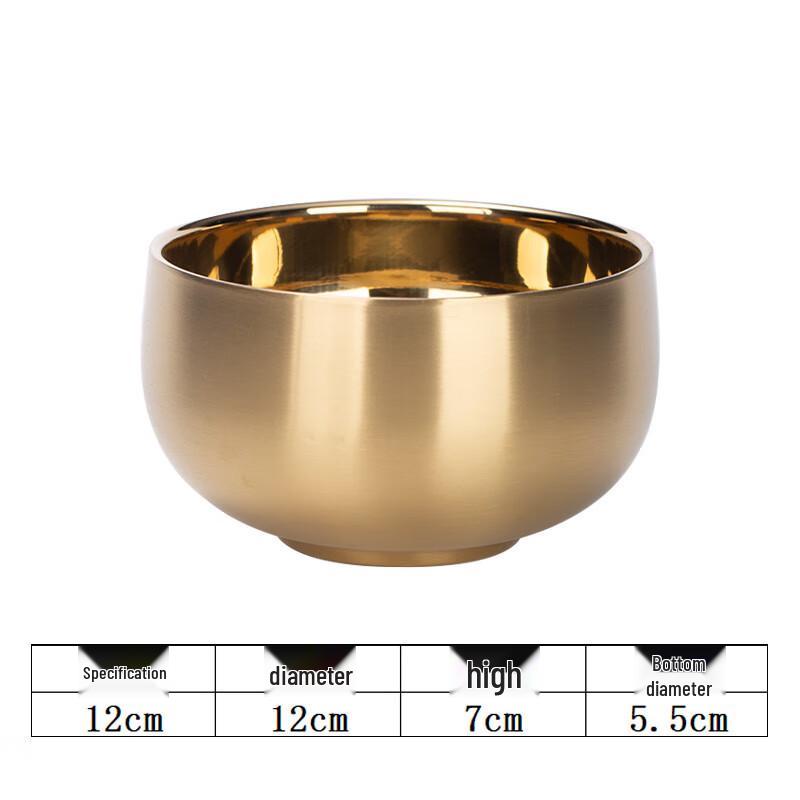 ZISIZ Food-Grade Double-Layer Stainless Steel Bowl