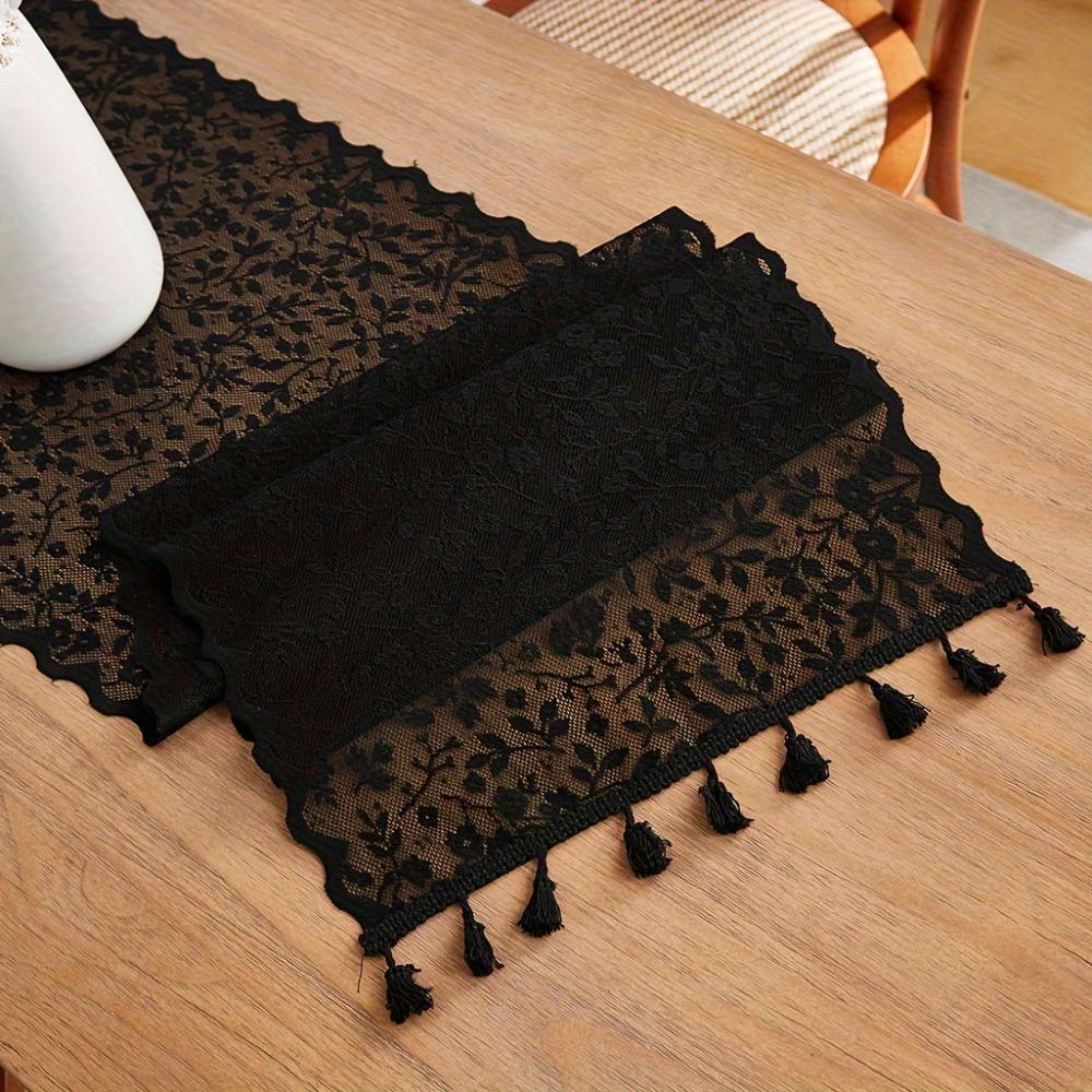 Rechteckiger französischer Spitzen-Tischläufer Nordische Tischdecke Romantische Tischfahne Versammlung
