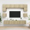 Vidaxl 8-Cz. TV-Schrank-Set, Sonoma-Eiche, Holzwerkstoff