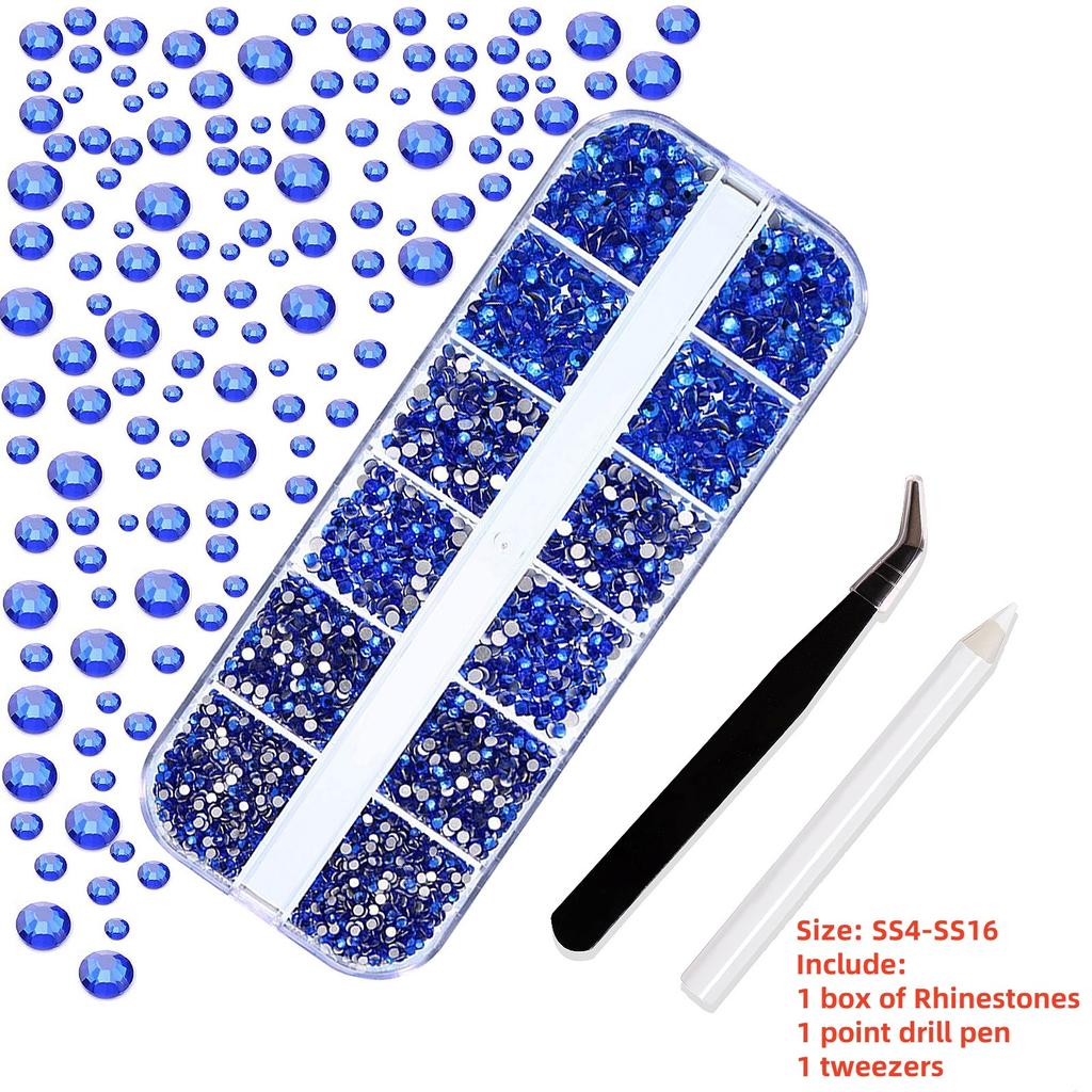 1 Box Luxus Glänzende Diamant Nagelkunst Strasssteine Stein Strass Glas 3D Nägel Zubehör Schmuck AB/Bunt Hotfix Maniküre Dekorationen#