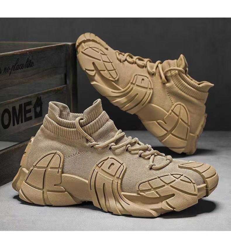 

Чоловіче взуття трендові шкарпетки взуття літаюче плетене спортивне та повсякденне трендове взуття 2025 нове студентська молодь меха чоловіче взуття 44