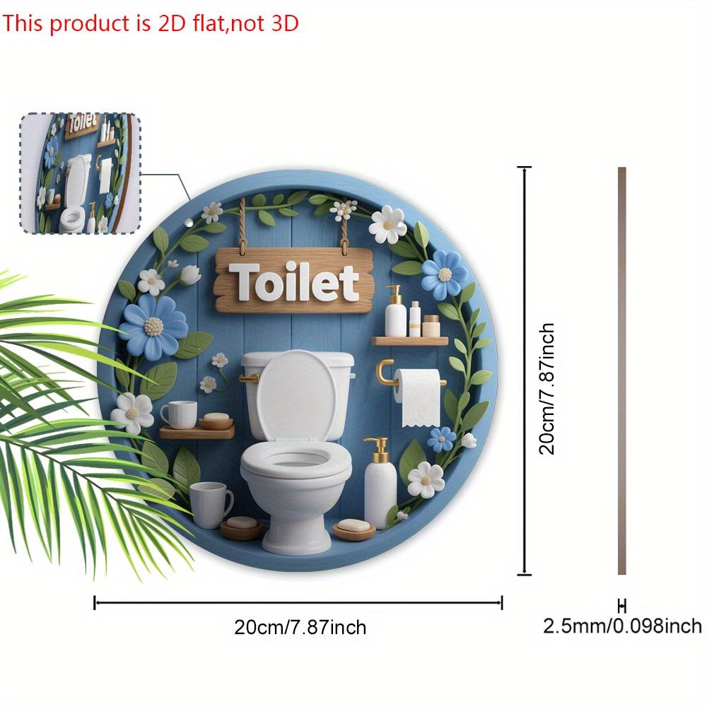 Rustic Wooden Toilet Sign - Charming Figurine Ornaments for Toilet Door, Wall, Room Decor