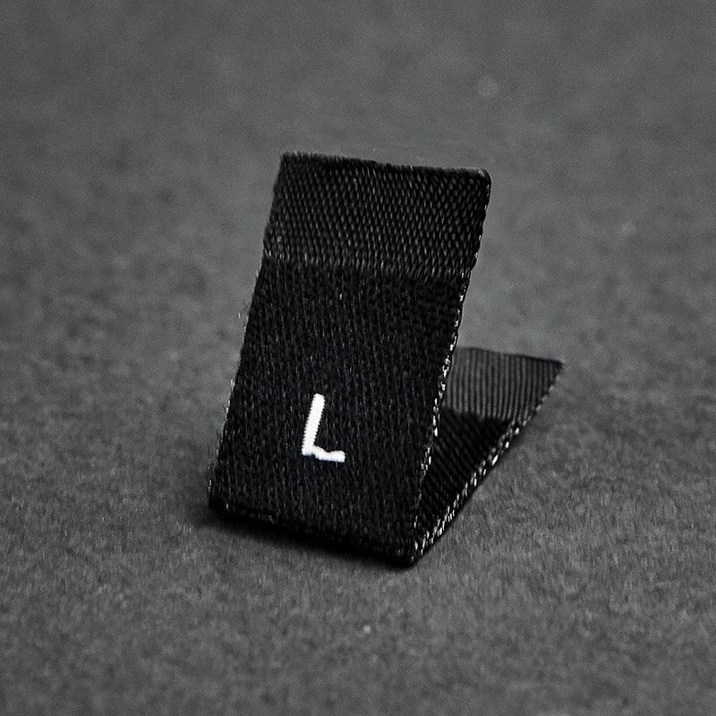 In-Stock Universal Black & White Folded Neck Labels for Men's & Women's Clothing