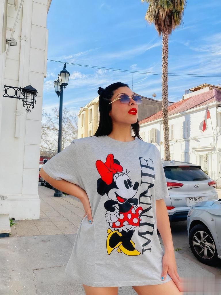 T-shirt a maniche corte da donna Disney Minnie Mouse Oversize Top Casual Estivo Streetwear Trendy Maglietta Grafica Cartoon Abbigliamento Y2k