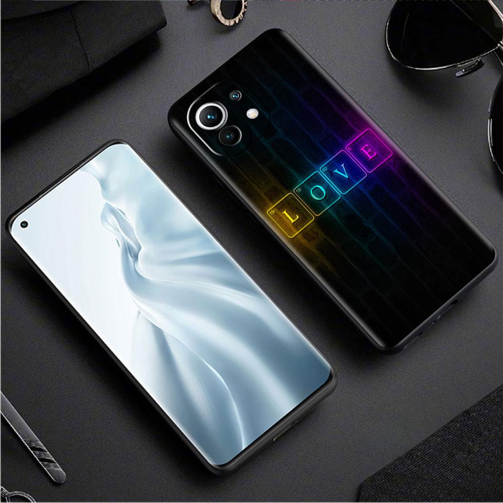 Cute Love Heart Funda Case For Xiaomi Mi 11 Lite 5G NE 11T Pro 10T 9T Note 10 12 12X 12S Ultra Soft Silicone Shell Phone Cover