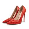Fashion Fashion Pointed Stone Patterned Women's High-heeled Shoes Spring Autumn European American High Heels Single Shoes Size36-46
