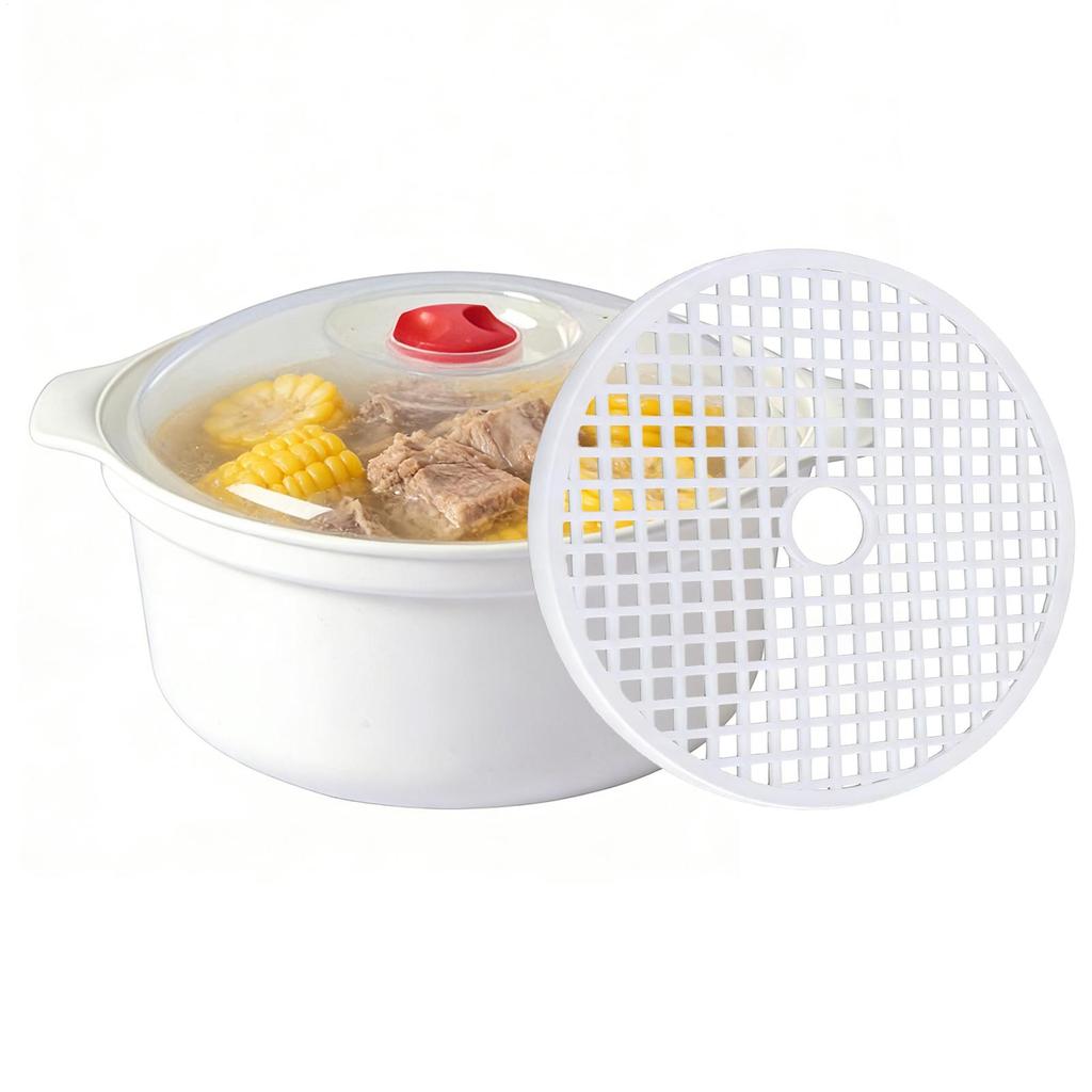 food-grade PP Microwave Heating Steamer Household Large Capacity Steamer Kitchen Steamer Box Steamer Rack Can Exhaust Steam