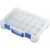 JEJ Astage Parts Storage Box PS-400 Clear, 29cm Deep X 7.8cm High X 40.5cm Wide, Set of 6, for DIY Tools and Fishing Tackle