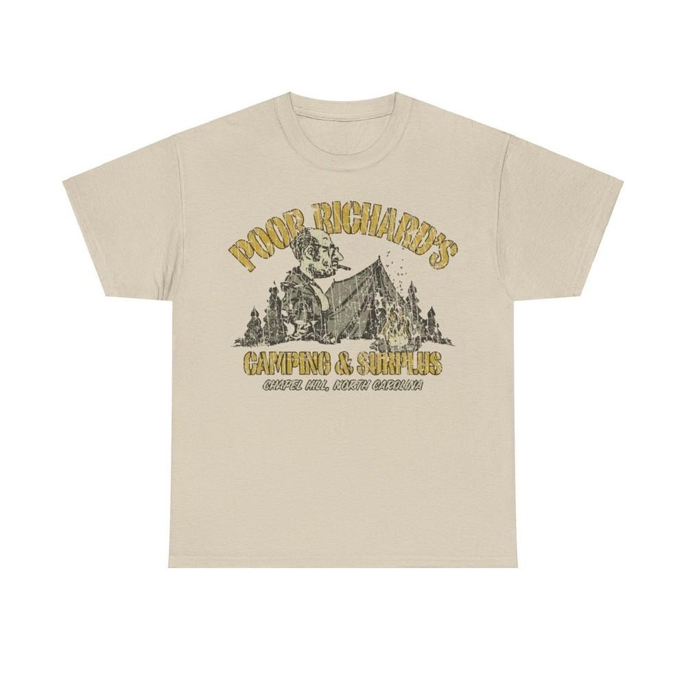 

Poor Richards Camping Surplus 1968 Distressed Print T-shirt 2XL