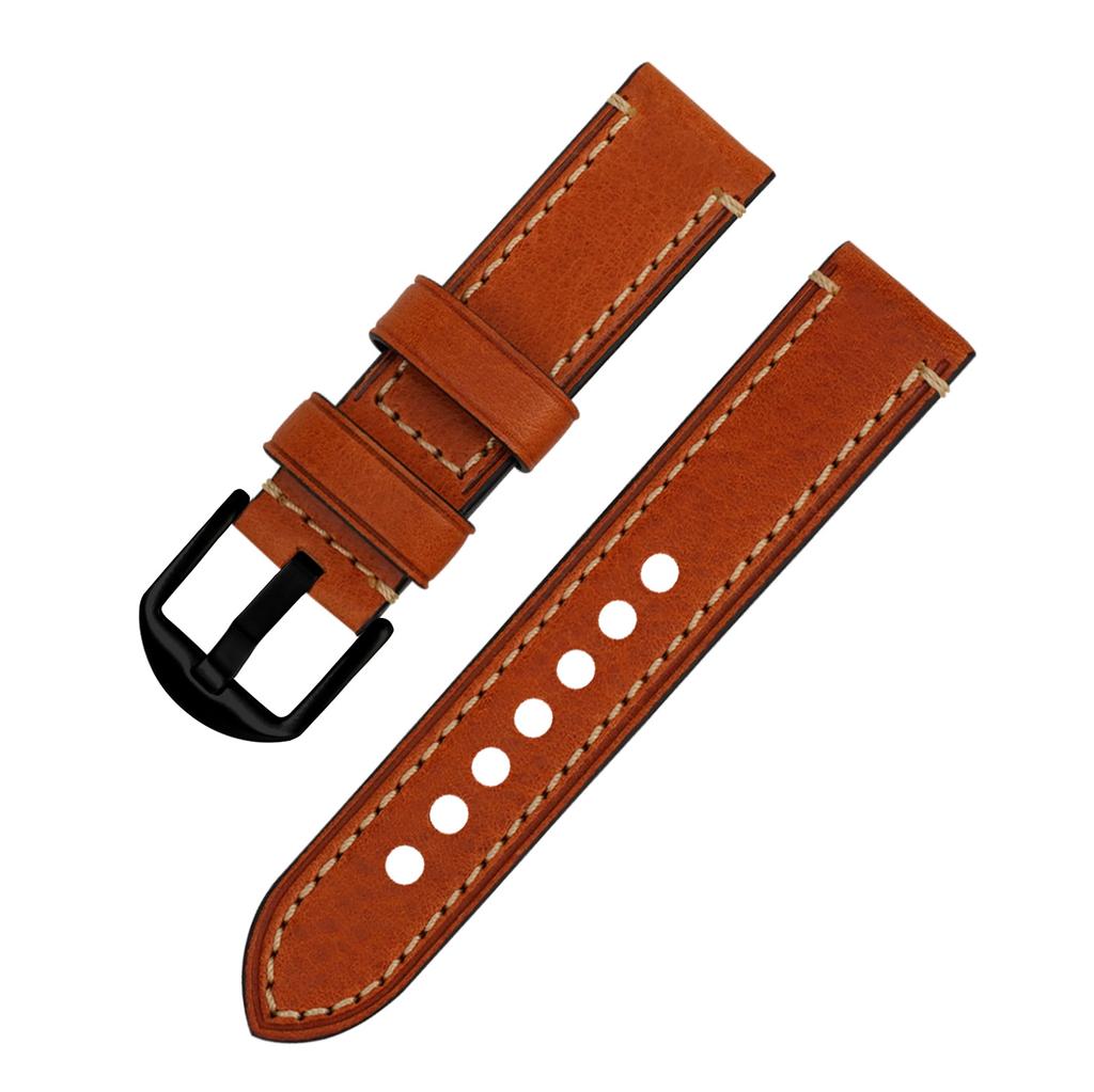 Customized First-Layer Cowhide Watch Strap, Crazy Horse Leather Handmade Strap, Wristband Decoration 22Mm Leather Strap Custom