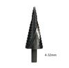 1/3PCS 4-32mm HSS Cobalt Step Drill Bit Set Nitrogen High Speed Steel Spiral for Metal Cone Triangle Shank Hole Metal Drills