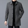 Genuine Brand Men's Mid-Length Woolen Jacket - Autumn/Winter Fashionable Down Liner Coat