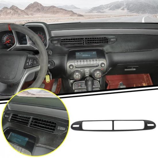 Carbon Fiber Central Console Air Vent Frame Cover Trim For Chevy Camaro 11-15