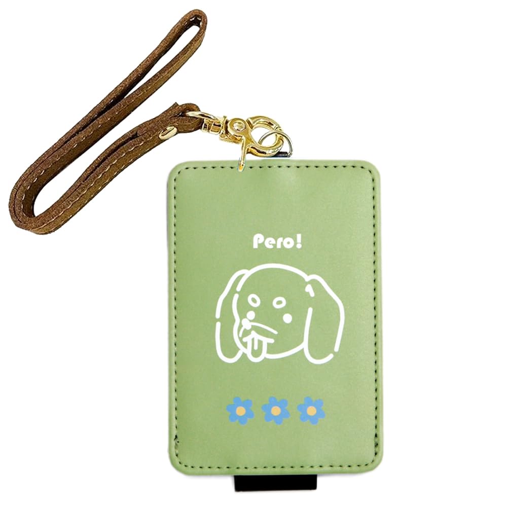 

Grand Cinq Women s Pass Case (with Anti-Fall Strap & Button) Pero (Line Art) [Ducks] IC Card Case for Commuting and School