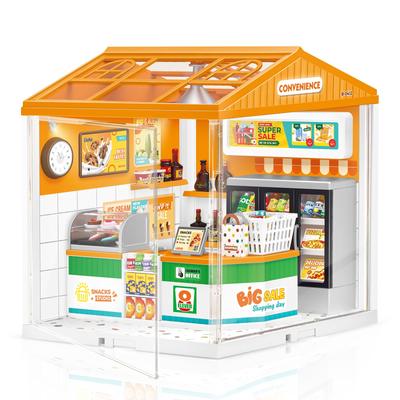 Hallisun Doe-het-zelf Miniatuur Huis Plastic Poppenhuis met Meubels Speelgoed Poppenhuis met USB Stofdichte Deksel en 3D Ambachtelijke Montage Speelgoed voor Kinderen Leeftijden en