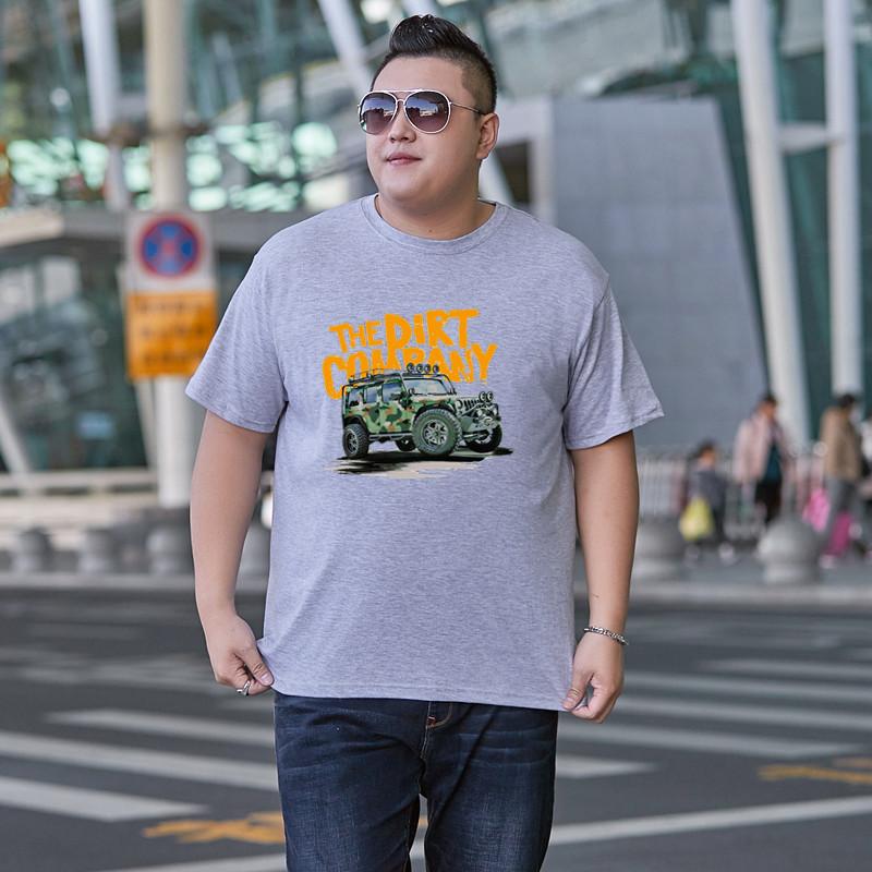 Men's Summer Casual T-Shirt Round Neck Cotton Elasticity Short-Sleeve Comfortable Sports Plus Size Breathable Tee