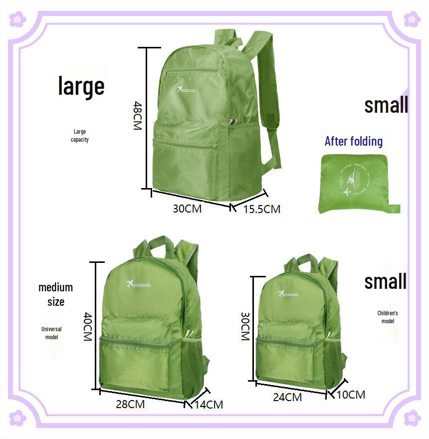 Foldable Printed Logo Backpack - Lightweight Travel & Hiking Upgrade Version