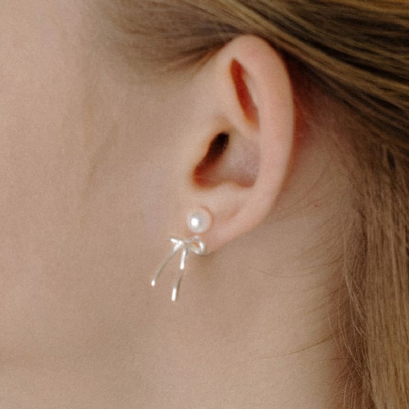HAS HLD030 Ribbon Hoop Earrings