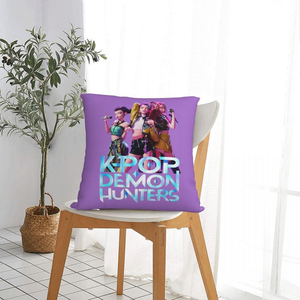 Huntrix Quadratischer Kissenbezug Dekokissen Kpop Dämonenjäger 45*45Cm Kissenbezüge