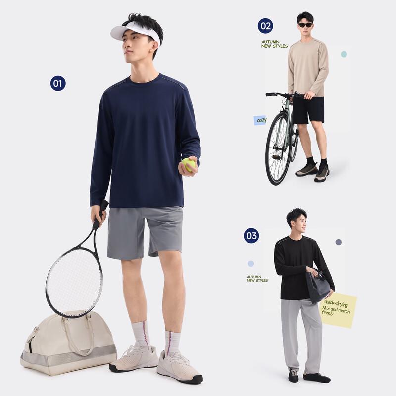 Warrior Men's Quick-Dry Long Sleeve Casual Loose T-Shirt