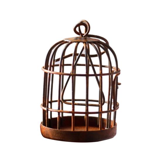 Miniature Dollhouse Birdcage Ornament Model Home Desktop Decor Kids Toy Gift