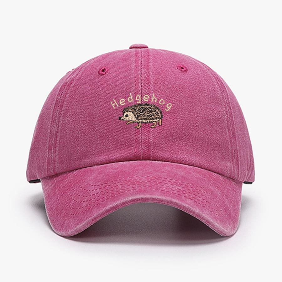 

Mini Hedgehog Embroidery Cotton Baseball Caps For Men Women Washed Vintage Hat Sports Fishing Trucker Summer Autumn Peaked Cap Adult (54-60cm)