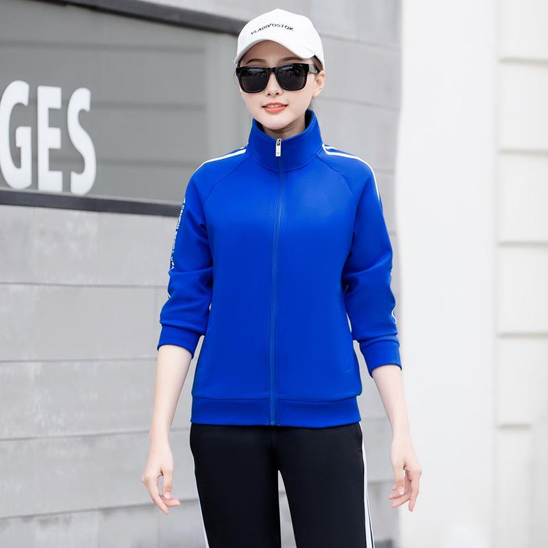 Spring & Autumn Unisex Korean-Style Running Casual Sportswear Set with Optional Logo